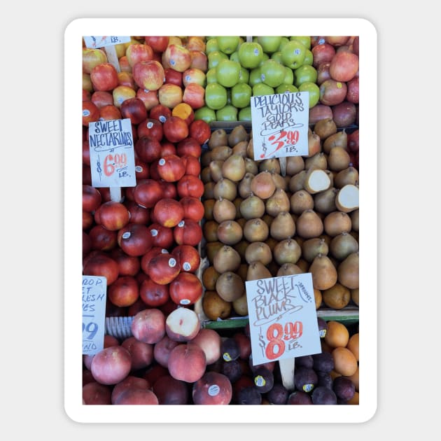 Fresh Fruit, Pike Place Farmers Market Magnet by kcvg